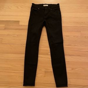 Madewell Black 8 inch skinny 25
